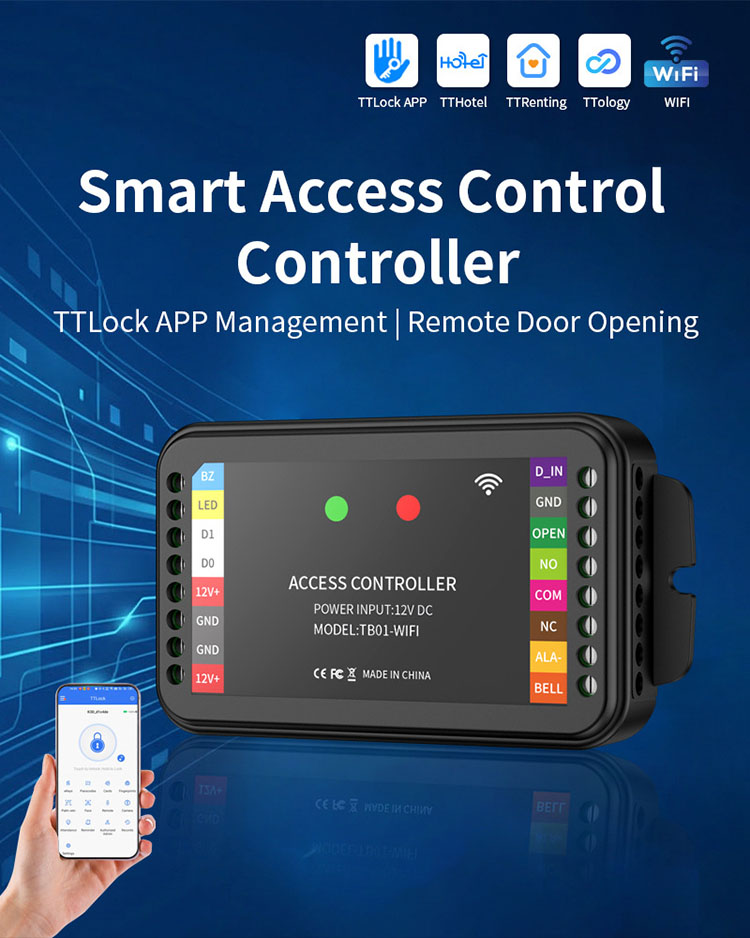 TB01-WIFI Smart Access Control Controller TTLock APP Remote Management TB01-WIFI Smart Access Control Controller TTLock APP Remote Management