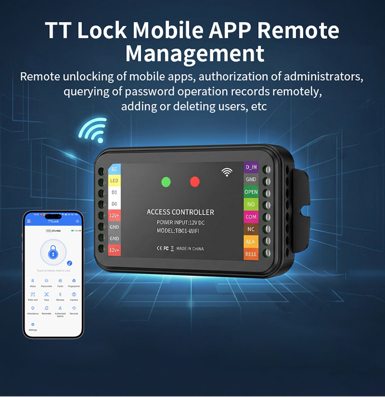 TB01-WIFI Smart Access Control Controller TTLock APP Remote Management TB01-WIFI Smart Access Control Controller TTLock APP Remote Management