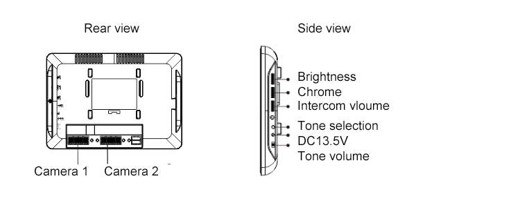 TFT 7-inch color display video door phone
