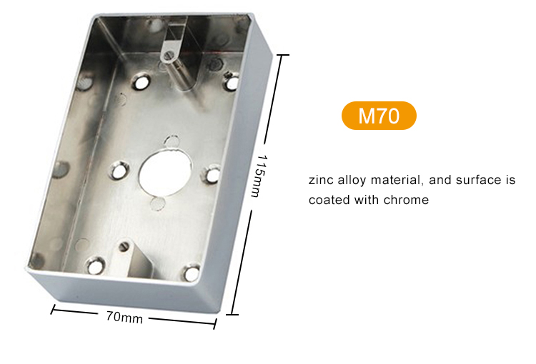 Interruttore scatola inferiore scatola metallica in lega di zinco-M70