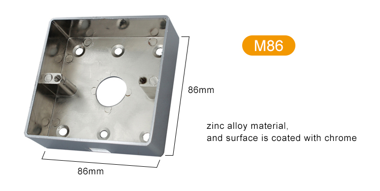 Scatola inferiore dell'interruttore di accesso in metallo in lega di zinco-M86