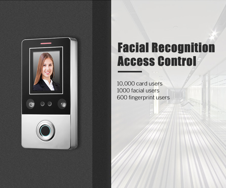Sistema di controllo accessi con riconoscimento facciale in metallo