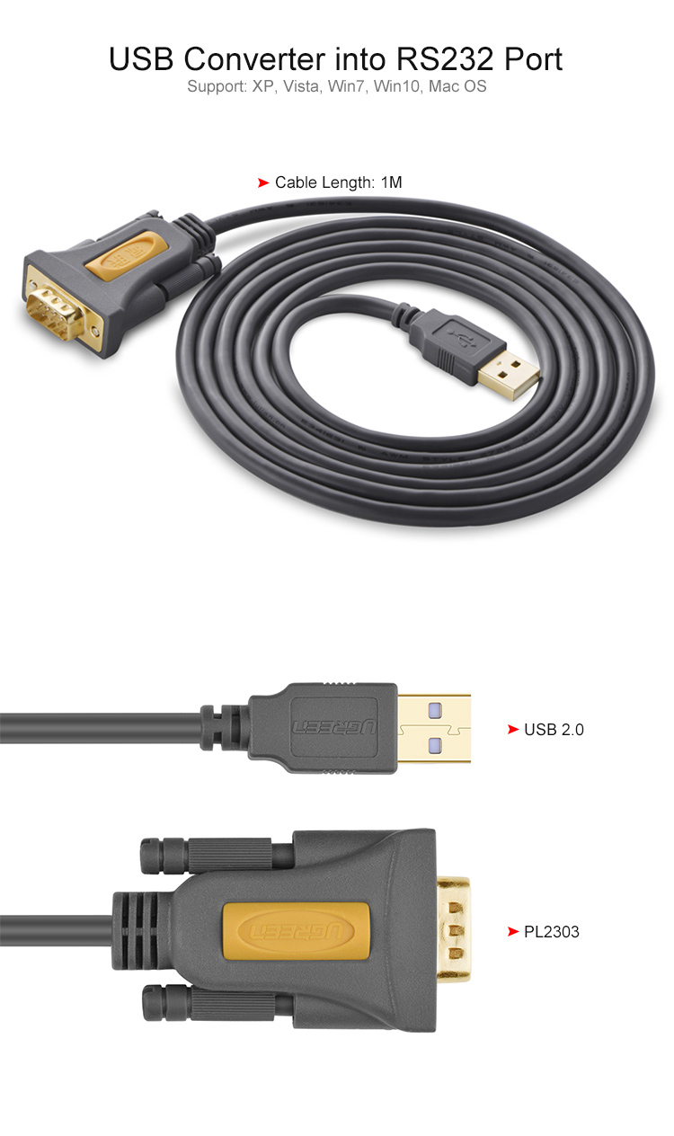 Convertitore da 1M Rs232 a USB