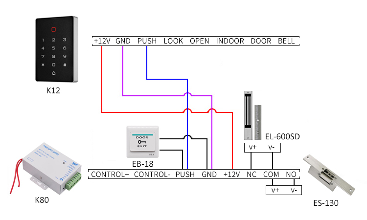 12V electric strike lock 